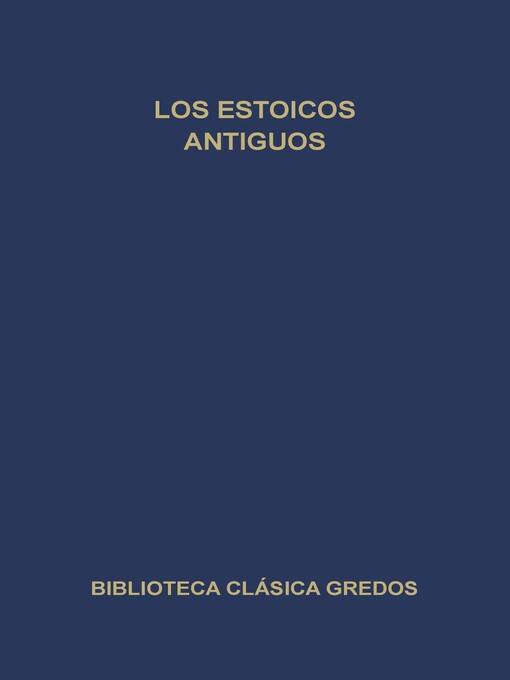 Cover image for Los estoicos antiguos